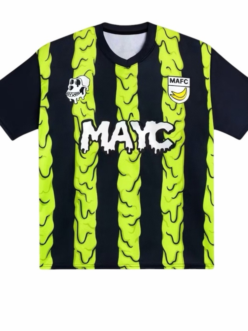 Men’s mayc Mafc skull he ' Neon Green & Black Graphic Soccer Jersey from stockX